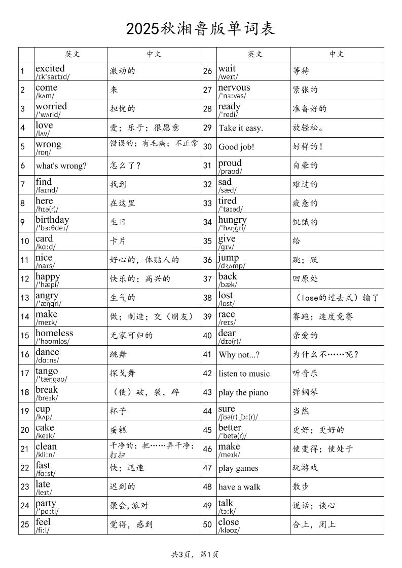 2025秋四上英语湘鲁版单词表-流量卡商城 - 5G物联网无限速大流量卡_移动联通电信流量卡办理