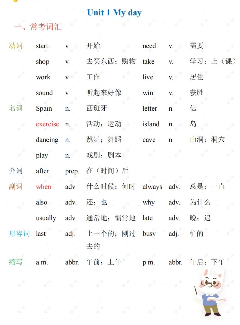 五年级下册英语PEP人教版知识梳理-流量卡商城 - 5G物联网无限速大流量卡_移动联通电信流量卡办理