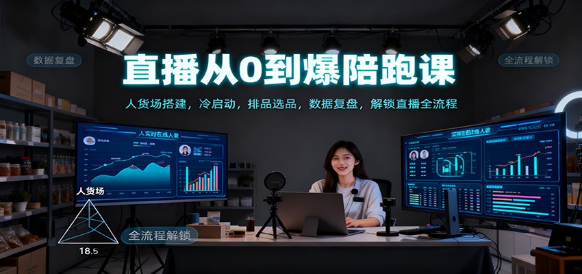 直播从0到爆陪跑课：人货场搭建，冷启动，排品选品，数据复盘，解锁直播全流程-流量卡商城 - 5G物联网无限速大流量卡_移动联通电信流量卡办理