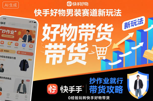快手好物男装赛道新玩法，抄作业就行，0经验玩转快手好物带货-流量卡商城 - 5G物联网无限速大流量卡_移动联通电信流量卡办理