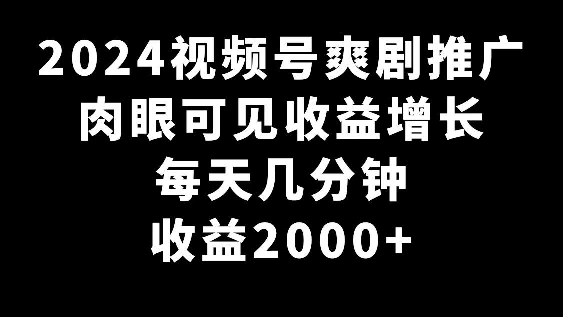 2024视频号爽剧推广，肉眼可见的收益增长，每天几分钟收益2000+-流量卡商城 - 5G物联网无限速大流量卡_移动联通电信流量卡办理