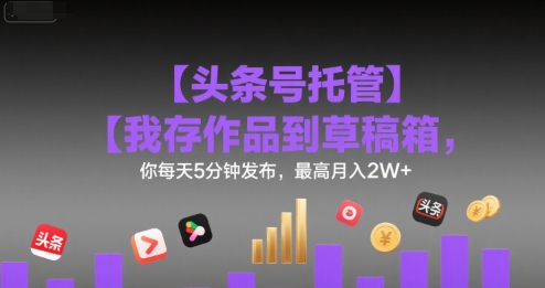 【头条号托管 】我存作品到草稿箱，你每天5分钟发布，最高月入2W+【揭秘】-流量卡商城 - 5G物联网无限速大流量卡_移动联通电信流量卡办理