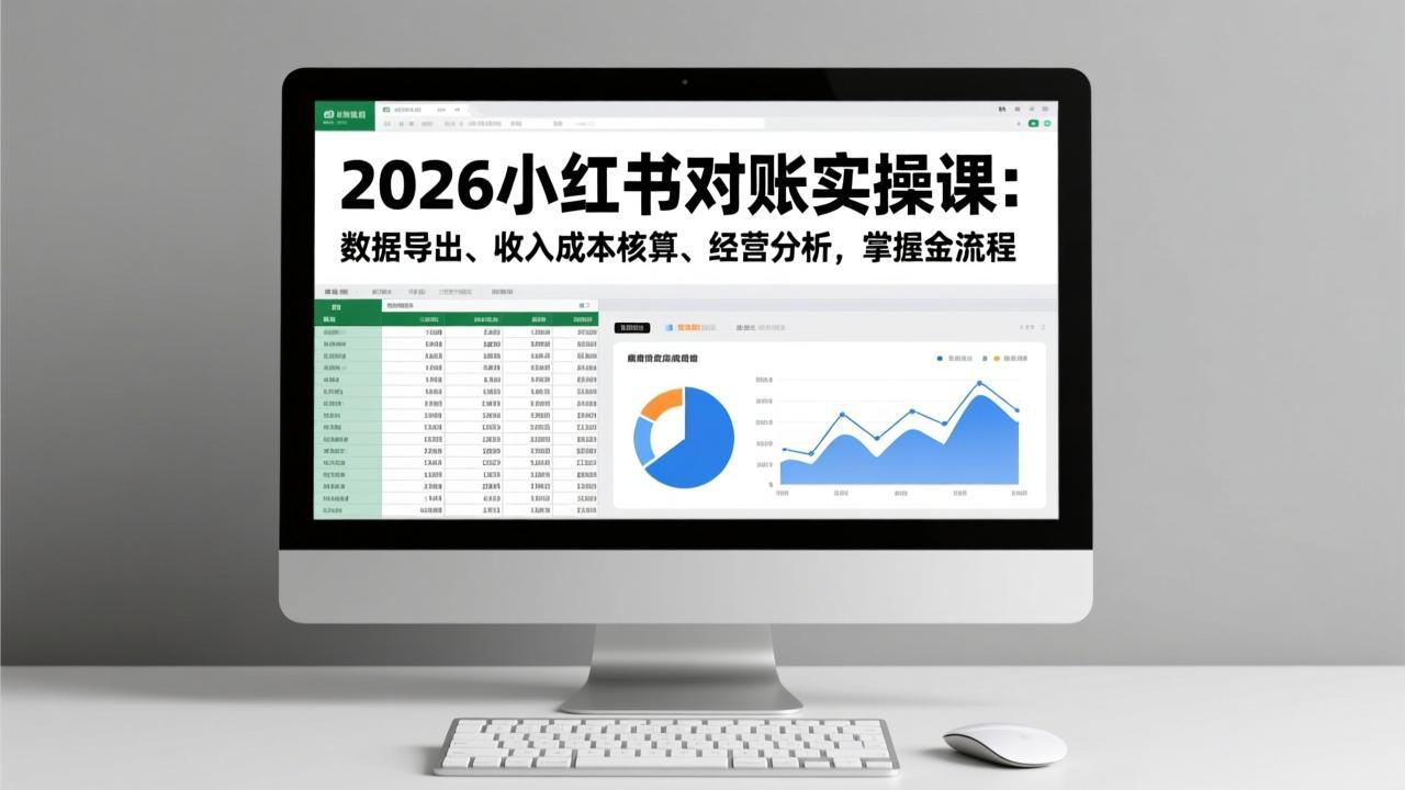 2026小红书对账实操课:数据导出、收入成本核算、经营分析,掌握全流程-流量卡商城 - 5G物联网无限速大流量卡_移动联通电信流量卡办理