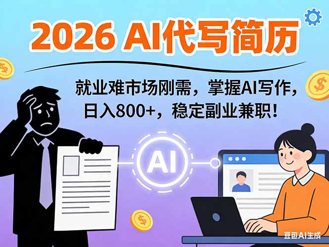 AI代写简历，超暴利，用万能模板月入1-3万实战教程，2026年市场刚需！-流量卡商城 - 5G物联网无限速大流量卡_移动联通电信流量卡办理