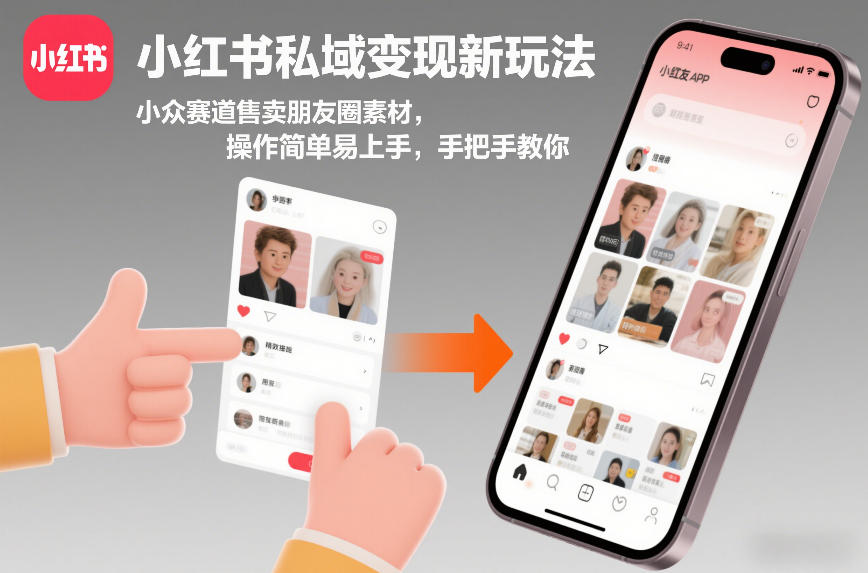 小红书私域变现新玩法，小众赛道售卖朋友圈素材，操作简单易上手，手把手教你-流量卡商城 - 5G物联网无限速大流量卡_移动联通电信流量卡办理