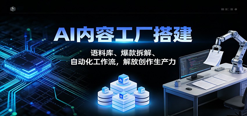 AI内容工厂搭建：语料库、爆款拆解、自动化工作流，解放创作生产力-流量卡商城 - 5G物联网无限速大流量卡_移动联通电信流量卡办理