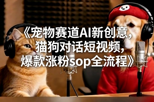 宠物赛道AI新创意，猫狗对话短视频，爆款涨粉sop全流程-流量卡商城 - 5G物联网无限速大流量卡_移动联通电信流量卡办理