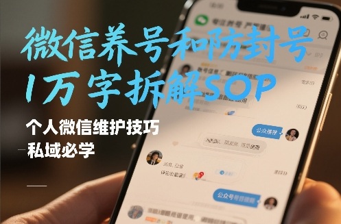 微信养号和防封号1万字拆解SOP，个人微信维护技巧，私域必学【文档】-流量卡商城 - 5G物联网无限速大流量卡_移动联通电信流量卡办理